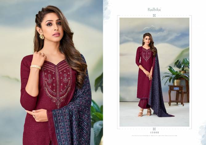 Sumyra Gulnaz Pashmina Printed Dress Material Catalog